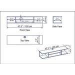 TV, Audio-Video si Foto - Accesorii TV si audio - Suporturi TV - Suport tv, Hanah Home, pal melaminat, negru, 120x23x29.5 cm - Infinity.ro