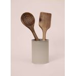 Casa si Gradina - Bucatarie si vesela - Organizare si depozitare bucatarie - Suporturi tacamuri si vase - Suport tacamuri, Hermia, galvanizat, bej, 10x10x13 cm - Infinity.ro