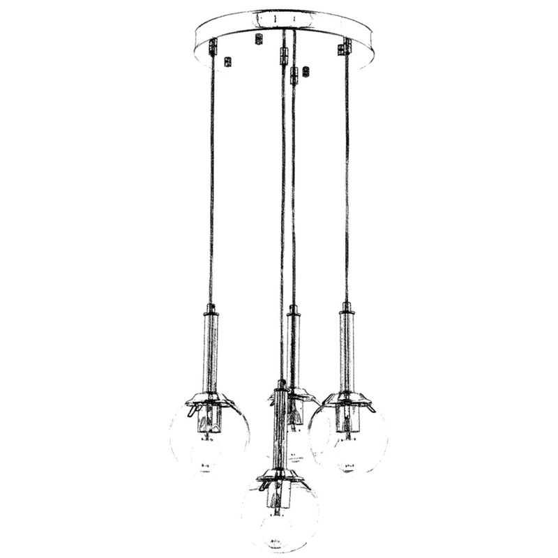 Casa si Gradina - Corpuri si surse de iluminat - Lustre si pendule - Candelabru, Opviq, metal, crom, 90x40 cm - Infinity.ro