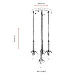Casa si Gradina - Corpuri si surse de iluminat - Lustre si pendule - Candelabru, Opviq, metal, crom, 90x40 cm - Infinity.ro