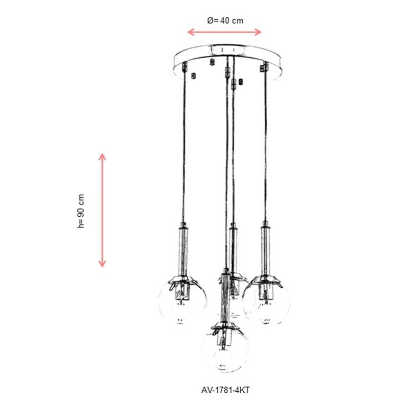 Casa si Gradina - Corpuri si surse de iluminat - Lustre si pendule - Candelabru, Opviq, metal, crom, 90x40 cm - Infinity.ro