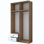Casa si Gradina - Mobilier - Dulapuri si sifoniere - Sifoniere - Sifonier, Hanah Home, pal melaminat, nuc alb, 120x42.5x216.8 cm - Infinity.ro