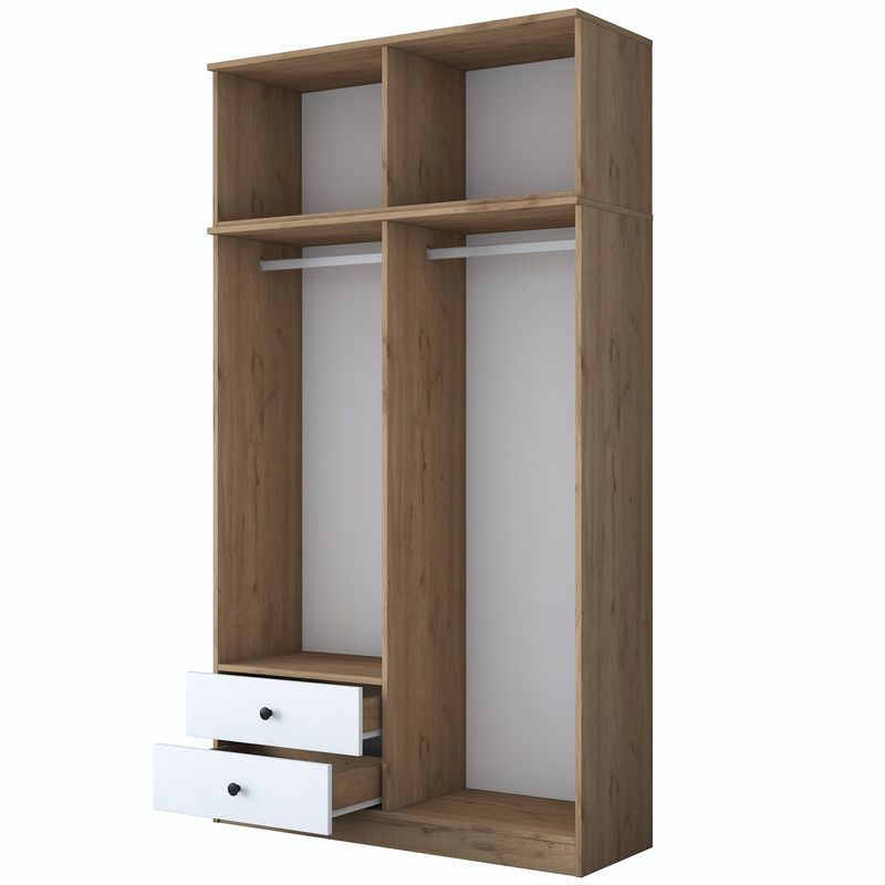 Casa si Gradina - Mobilier - Dulapuri si sifoniere - Sifoniere - Sifonier, Hanah Home, pal melaminat, nuc alb, 120x42.5x216.8 cm - Infinity.ro