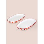 Casa si Gradina - Bucatarie si vesela - Vesela si tacamuri - Platouri de bucatarie - Set platouri, Hermia, ceramica, portocaliu, 30x17x4 cm, 2 piese - Infinity.ro