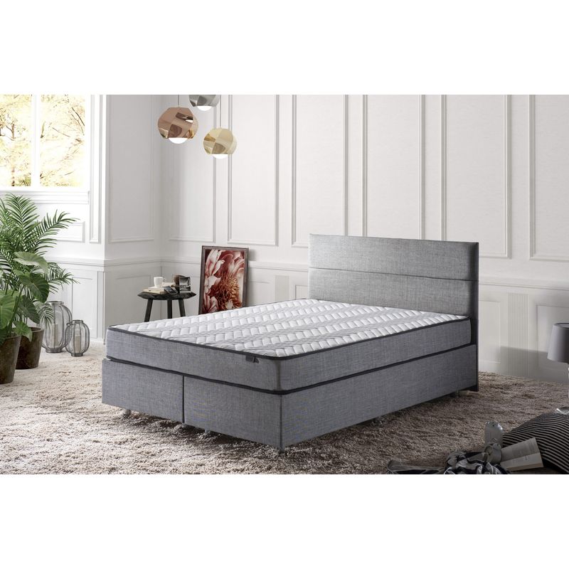 Casa si Gradina - Mobilier - Saltele si somiere - Saltele - Saltea, Hanah Home, jacquard, alb gri, 180x200x21 cm, ortopedica, ferma - Infinity.ro