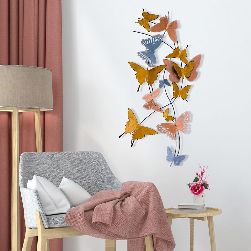 Casa si Gradina - Decoratiuni - Decoratiuni perete - Accesoriu decorativ de perete, Wallxpert, metal, multicolor, 105x8x57 cm - Infinity.ro