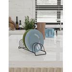 Casa si Gradina - Bucatarie si vesela - Organizare si depozitare bucatarie - Scurgator vase - Scurgator de vase, Hermia, metal, negru, 27.5x85x85 cm - Infinity.ro