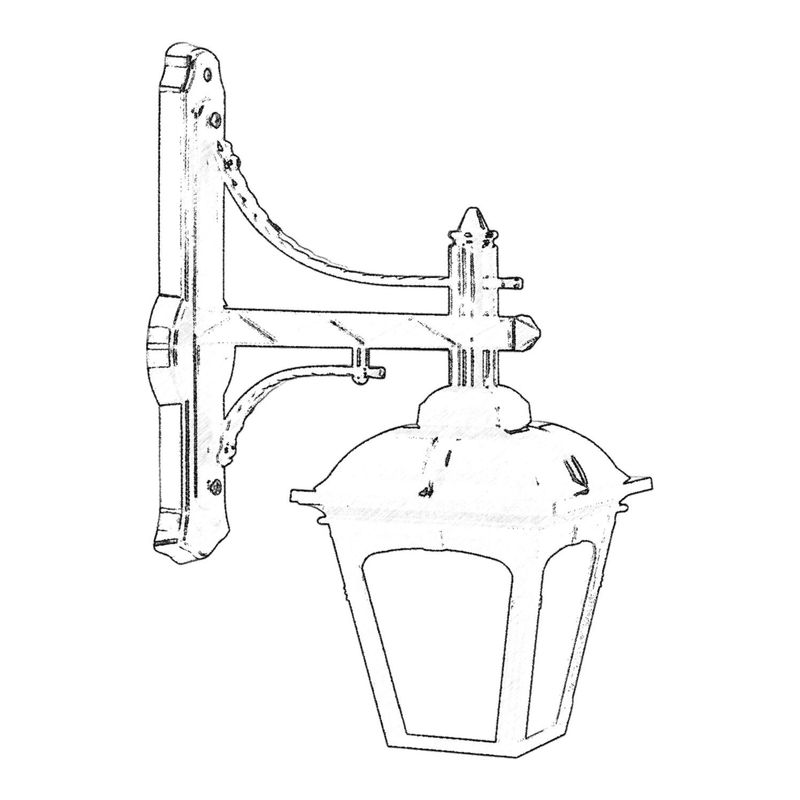 Casa si Gradina - Corpuri si surse de iluminat - Iluminat exterior - Lanterne - Lampa de perete exterior, Opviq, abs, policarbonat, negru, 40x20 cm - Infinity.ro