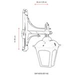 Casa si Gradina - Corpuri si surse de iluminat - Iluminat exterior - Lanterne - Lampa de perete exterior, Opviq, abs, policarbonat, negru, 40x20 cm - Infinity.ro