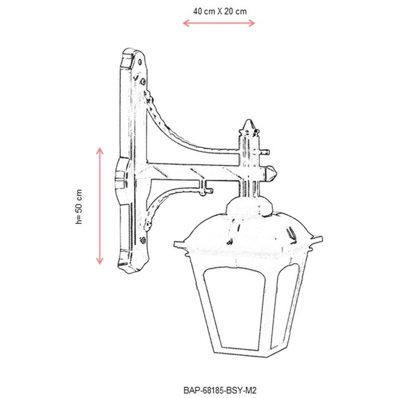 Casa si Gradina - Corpuri si surse de iluminat - Iluminat exterior - Lanterne - Lampa de perete exterior, Opviq, abs, policarbonat, negru, 40x20 cm - Infinity.ro
