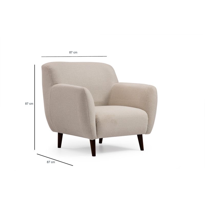 Casa si Gradina - Mobilier - Scaune si fotolii - Fotolii - Fotoliu, Hanah Home, lemn fag, bej, 87x87x87 cm - Infinity.ro