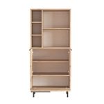 Casa si Gradina - Mobilier - Mobilier baie - Corpuri baie - Dulap baie, Hanah Home, pal melaminat, nuc si stejar, 74.8x35.5x161.6 cm - Infinity.ro