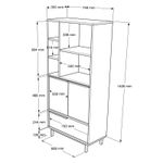 Casa si Gradina - Mobilier - Mobilier baie - Corpuri baie - Dulap baie, Hanah Home, pal melaminat, nuc si stejar, 74.8x35.5x161.6 cm - Infinity.ro