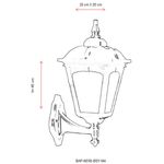 Casa si Gradina - Corpuri si surse de iluminat - Iluminat exterior - Lanterne - Lampa de perete exterior, Opviq, abs, policarbonat, negru alb, 25x20x40 cm - Infinity.ro