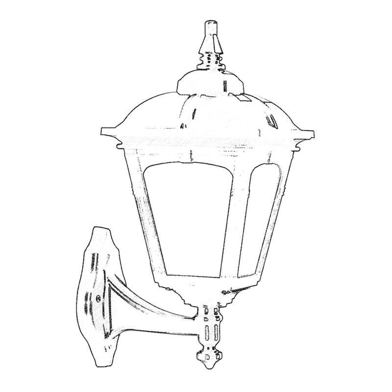 Casa si Gradina - Corpuri si surse de iluminat - Iluminat exterior - Lanterne - Lampa de perete exterior, Opviq, abs, policarbonat, negru alb, 25x20x40 cm - Infinity.ro