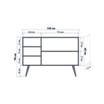 Casa si Gradina - Mobilier - Comode si corpuri - Console - Consola, Hanah Home, panou aglomerat melaminat, stejar sonoma, 120x36x90 cm - Infinity.ro