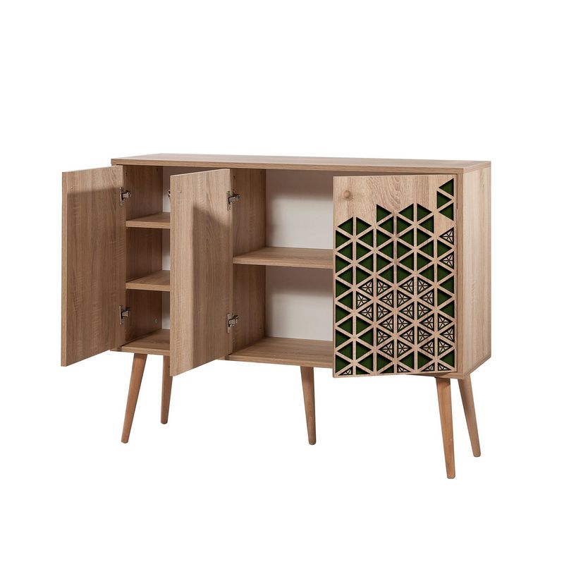 Casa si Gradina - Mobilier - Comode si corpuri - Console - Consola, Hanah Home, panou aglomerat melaminat, stejar sonoma, 120x36x90 cm - Infinity.ro