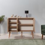 Casa si Gradina - Mobilier - Comode si corpuri - Console - Consola, Hanah Home, panou aglomerat melaminat, stejar sonoma, 120x36x90 cm - Infinity.ro