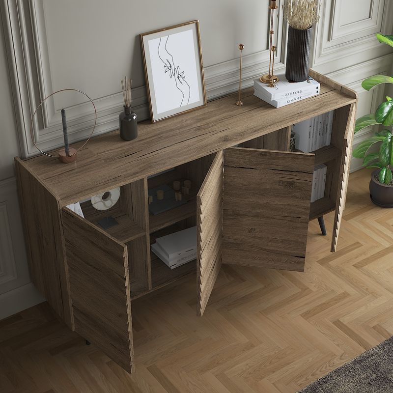 Casa si Gradina - Mobilier - Comode si corpuri - Console - Consola, Hanah Home, pal, nuc, 180x44x92 cm - Infinity.ro