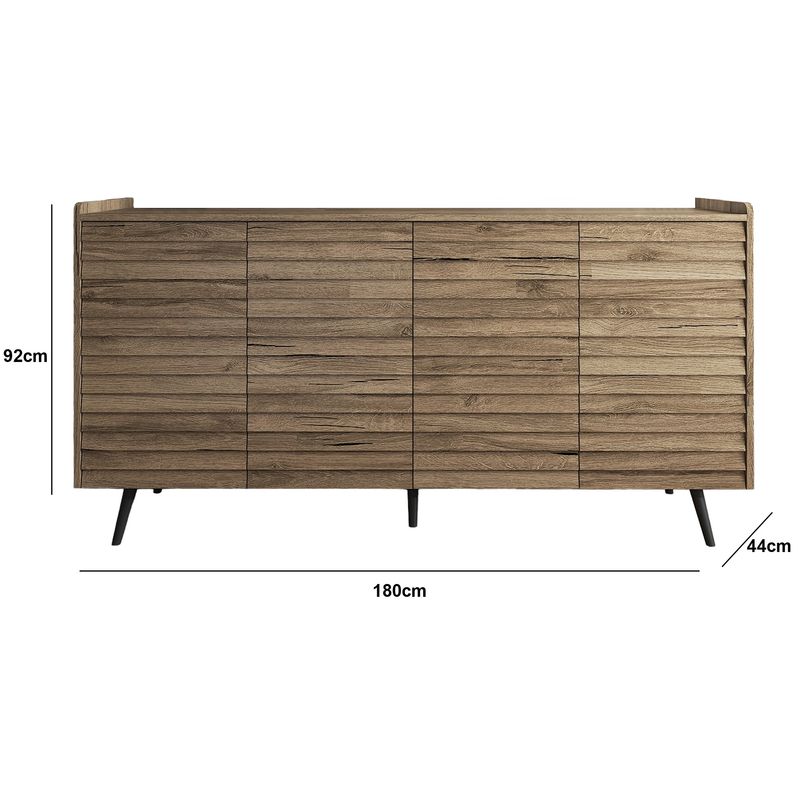 Casa si Gradina - Mobilier - Comode si corpuri - Console - Consola, Hanah Home, pal, nuc, 180x44x92 cm - Infinity.ro