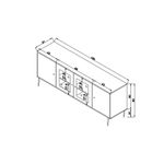 Casa si Gradina - Mobilier - Comode si corpuri - Console - Consola, Hanah Home, panou aglomerat cu melamina, stejar, 180x41x81 cm - Infinity.ro