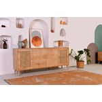 Casa si Gradina - Mobilier - Comode si corpuri - Console - Consola, Hanah Home, panou aglomerat cu melamina, stejar, 180x41x81 cm - Infinity.ro