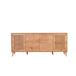 Casa si Gradina - Mobilier - Comode si corpuri - Console - Consola, Hanah Home, panou aglomerat cu melamina, stejar, 180x41x81 cm - Infinity.ro