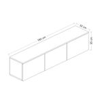 TV, Audio-Video si Foto - Accesorii TV si audio - Suporturi TV - Suport tv, Hanah Home, pal melaminat, antracit, 160x35x32 cm - Infinity.ro