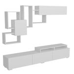 Casa si Gradina - Mobilier - Comode si corpuri - Console - Unitate tv, Hanah Home, pal melaminat, alb, 210x35x30 cm - Infinity.ro
