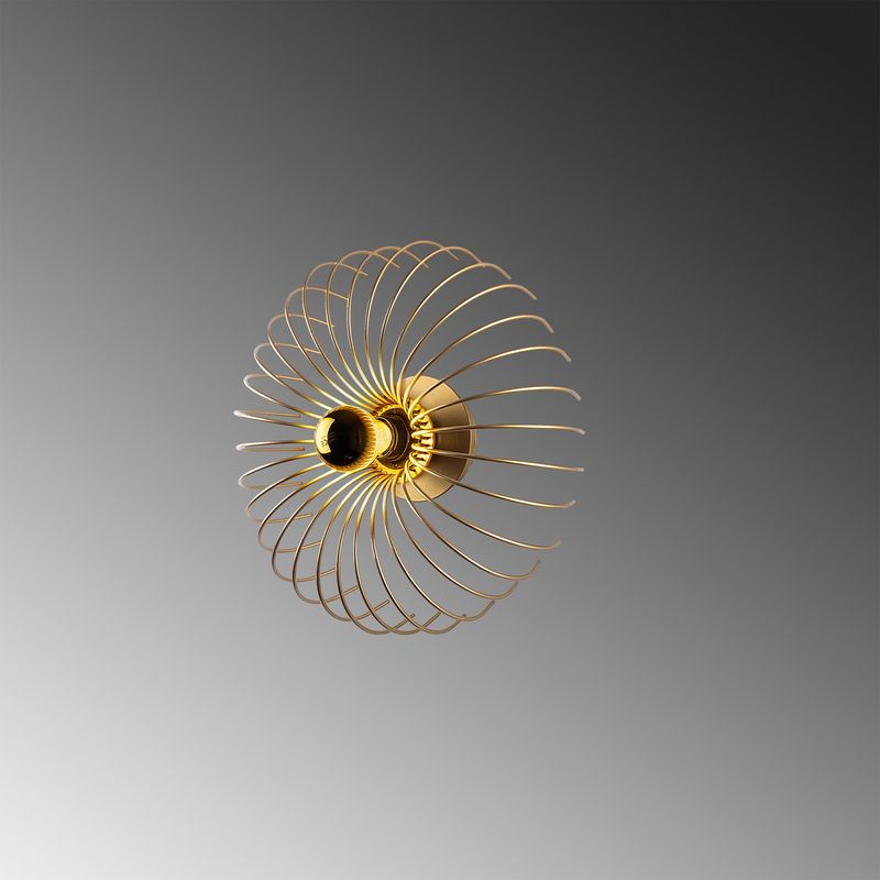 Casa si Gradina - Corpuri si surse de iluminat - Plafoniere, aplice si spoturi - Aplica de perete, Opviq, metal, auriu, 36x12x36 cm - Infinity.ro