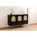 Casa si Gradina - Mobilier - Comode si corpuri - Console - Consola, Hanah Home, PAL melaminat, negru, 123x38x63 cm - Infinity.ro