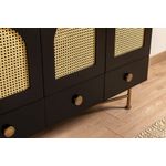 Casa si Gradina - Mobilier - Comode si corpuri - Console - Consola, Hanah Home, PAL melaminat, negru, 123x38x63 cm - Infinity.ro