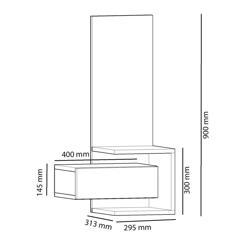 Casa si Gradina - Mobilier - Comode si corpuri - Console - Consola, Hanah Home, pal melaminat, stejar si antracit, 49.1x31.3x90 cm - Infinity.ro
