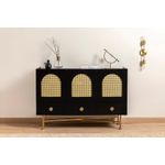 Casa si Gradina - Mobilier - Comode si corpuri - Console - Consola, Hanah Home, PAL melaminat, negru, 123x38x63 cm - Infinity.ro
