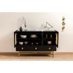 Casa si Gradina - Mobilier - Comode si corpuri - Console - Consola, Hanah Home, PAL melaminat, negru, 123x38x63 cm - Infinity.ro