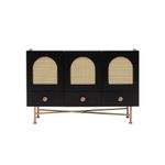 Casa si Gradina - Mobilier - Comode si corpuri - Console - Consola, Hanah Home, PAL melaminat, negru, 123x38x63 cm - Infinity.ro