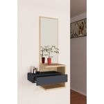 Casa si Gradina - Mobilier - Comode si corpuri - Console - Consola, Hanah Home, pal melaminat, stejar si antracit, 49.1x31.3x90 cm - Infinity.ro