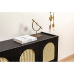 Casa si Gradina - Mobilier - Comode si corpuri - Console - Consola, Hanah Home, PAL melaminat, negru, 123x38x63 cm - Infinity.ro