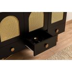 Casa si Gradina - Mobilier - Comode si corpuri - Console - Consola, Hanah Home, PAL melaminat, negru, 123x38x63 cm - Infinity.ro