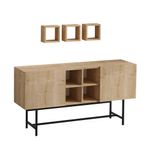 Casa si Gradina - Mobilier - Comode si corpuri - Console - Consola, Hanah Home, pal melaminat, stejar safir, 150x45x40 cm - Infinity.ro