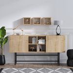 Casa si Gradina - Mobilier - Comode si corpuri - Console - Consola, Hanah Home, pal melaminat, stejar safir, 150x45x40 cm - Infinity.ro