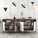 Casa si Gradina - Mobilier - Comode si corpuri - Console - Consola, Hanah Home, pal melaminat, nuc si alb, 180x78x35 cm - Infinity.ro