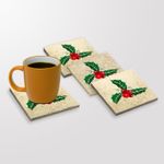 Casa si Gradina - Bucatarie si vesela - Accesorii bar - Suporturi bauturi - Suporturi pentru pahare, Hermia, piatra naturala, multicolor, 10x10x1 cm, set 4 bucati, 366TYR1229 - Infinity.ro