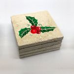 Casa si Gradina - Bucatarie si vesela - Accesorii bar - Suporturi bauturi - Suporturi pentru pahare, Hermia, piatra naturala, multicolor, 10x10x1 cm, set 4 bucati, 366TYR1229 - Infinity.ro