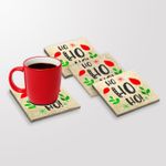 Casa si Gradina - Bucatarie si vesela - Accesorii bar - Suporturi bauturi - Set suporturi de pahare, Hermia, piatra naturala, multicolor, 10x10x1 cm, 4 bucati, 366TYR1199 - Infinity.ro