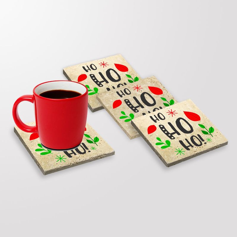 Casa si Gradina - Bucatarie si vesela - Accesorii bar - Suporturi bauturi - Set suporturi de pahare, Hermia, piatra naturala, multicolor, 10x10x1 cm, 4 bucati, 366TYR1199 - Infinity.ro