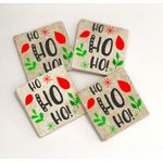 Casa si Gradina - Bucatarie si vesela - Accesorii bar - Suporturi bauturi - Set suporturi de pahare, Hermia, piatra naturala, multicolor, 10x10x1 cm, 4 bucati, 366TYR1199 - Infinity.ro
