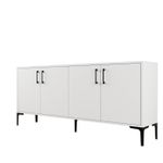 Casa si Gradina - Mobilier - Comode si corpuri - Console - Consola, Hanah Home, panou aglomerat melaminat, alb, 180x35x78 cm - Infinity.ro