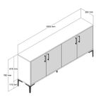 Casa si Gradina - Mobilier - Comode si corpuri - Console - Consola, Hanah Home, panou aglomerat melaminat, alb, 180x35x78 cm - Infinity.ro
