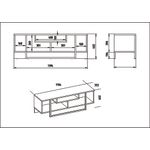 TV, Audio-Video si Foto - Accesorii TV si audio - Suporturi TV - Suport tv, Hanah Home, pal melaminat, alb negru, 119.4x35.2x40.2 cm - Infinity.ro